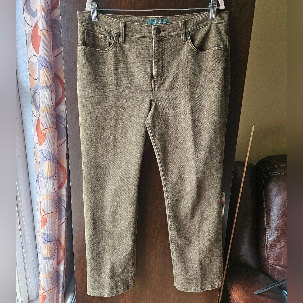 Lauren Jeans Co. Ralph Lauren Brown Petite Jeans Size 14 Petite